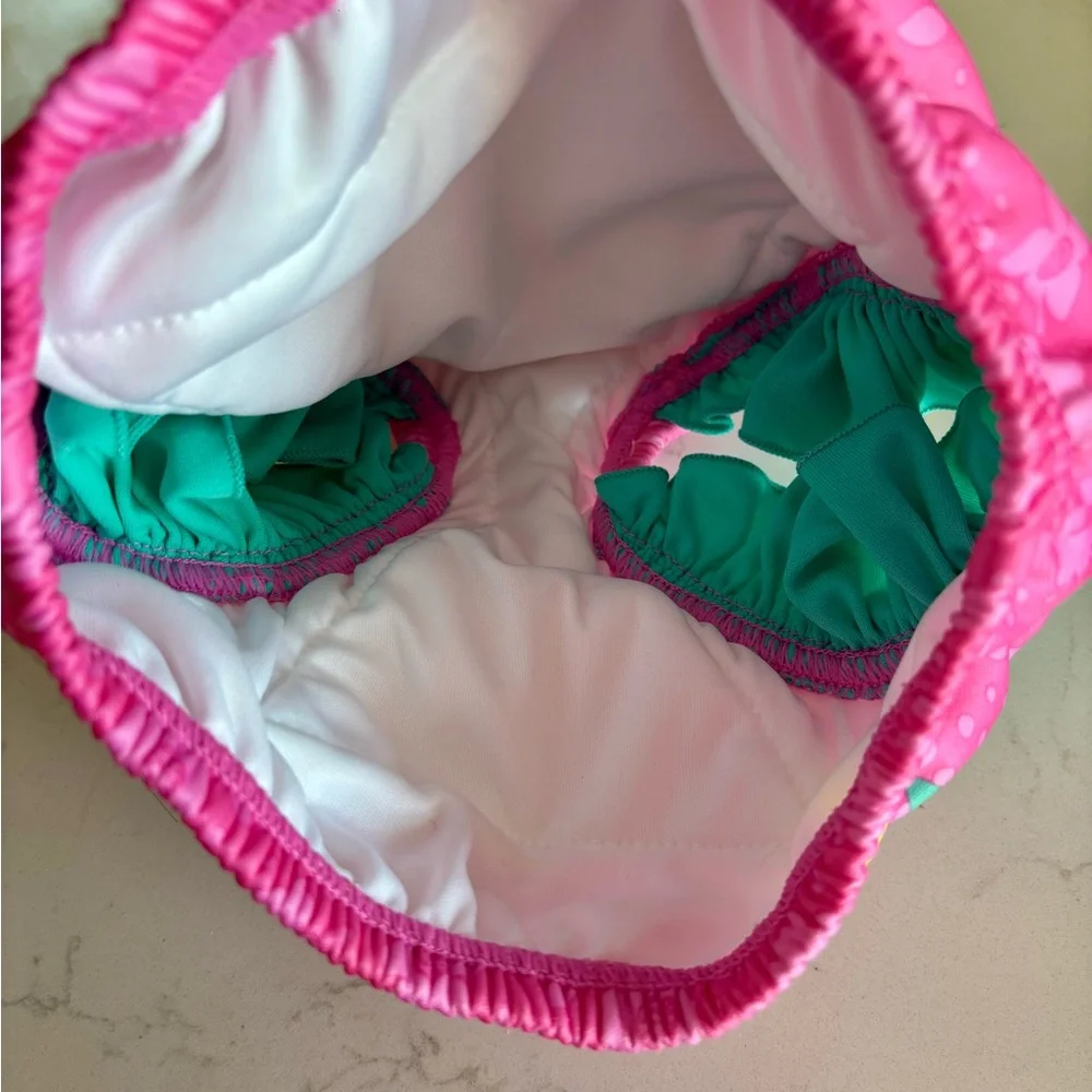 Pink and Green Kids Swim Diaper